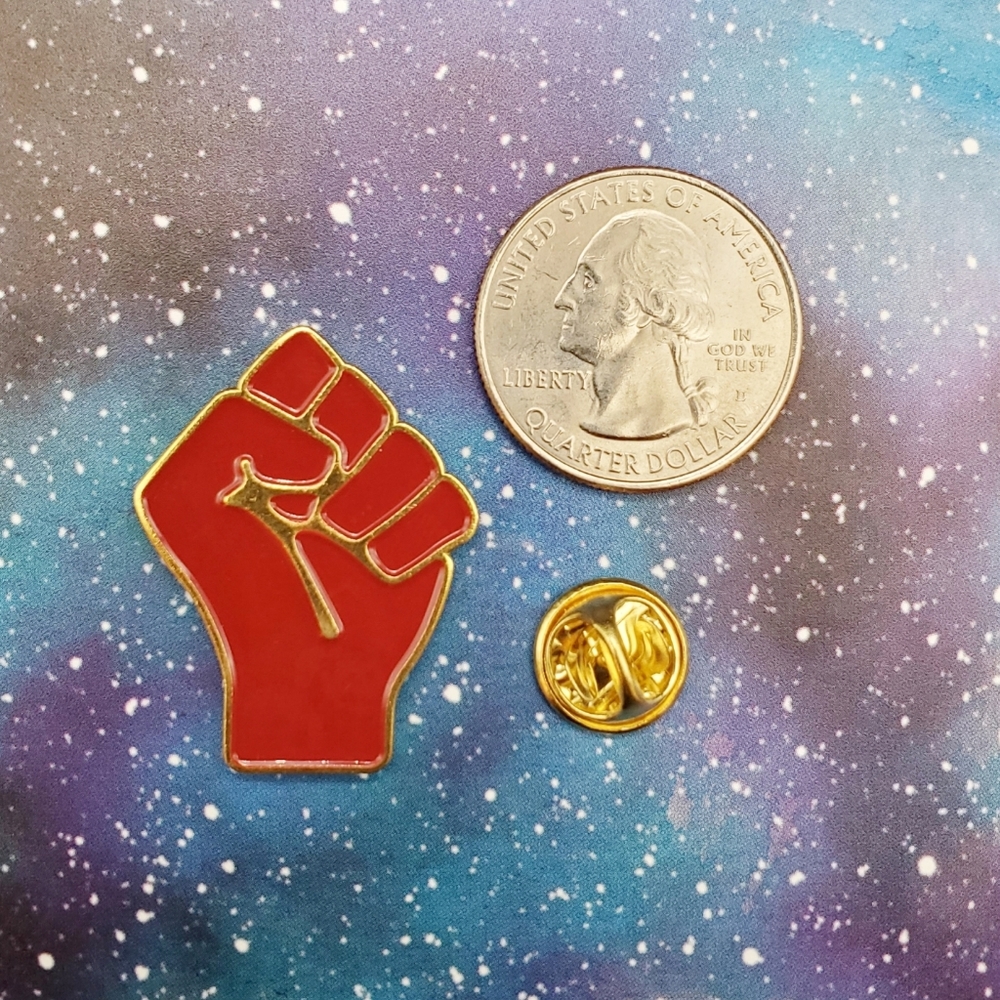 Feminist Resist Fist Enamel Pin - Picture 2 of 3